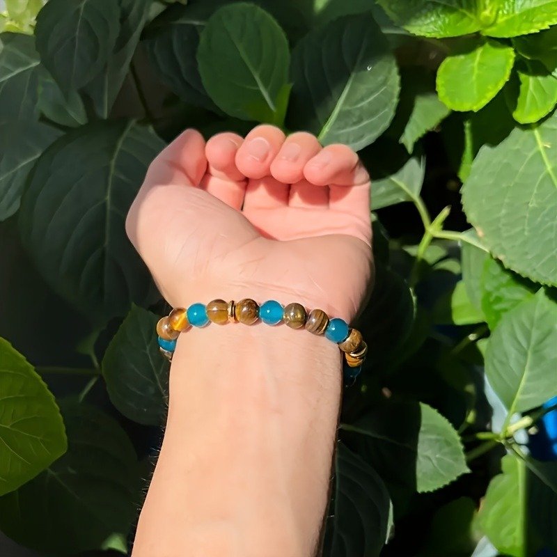 Wealth-attracting Tiger's Eye Stone Bracelet- The Natural Beads Symbolize Wealth And Good Luck