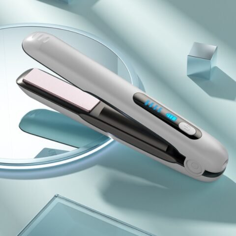 Wireless Hair Straightener Flat Iron Mini 2 IN 1 Roller USB 5000mAh Max 200 Degree Portable Cordless Curler 4 Levels Dry And Wet Uses